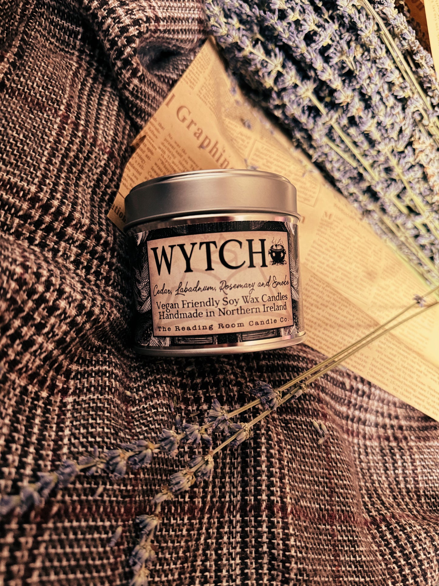 Wytch- Scented Soy Candle - Cedar, Labadnum, Rosemary and Smoke