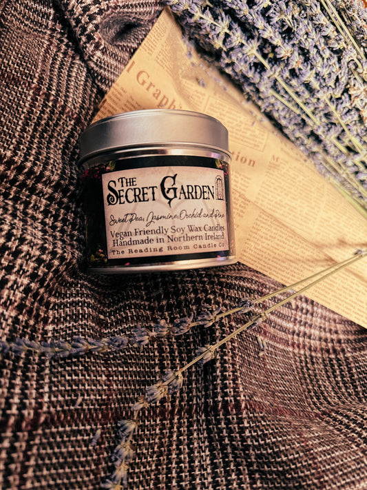Secret Garden- Scented Soy Candle- Sweetpea, Jasmine, Orchid and Pine