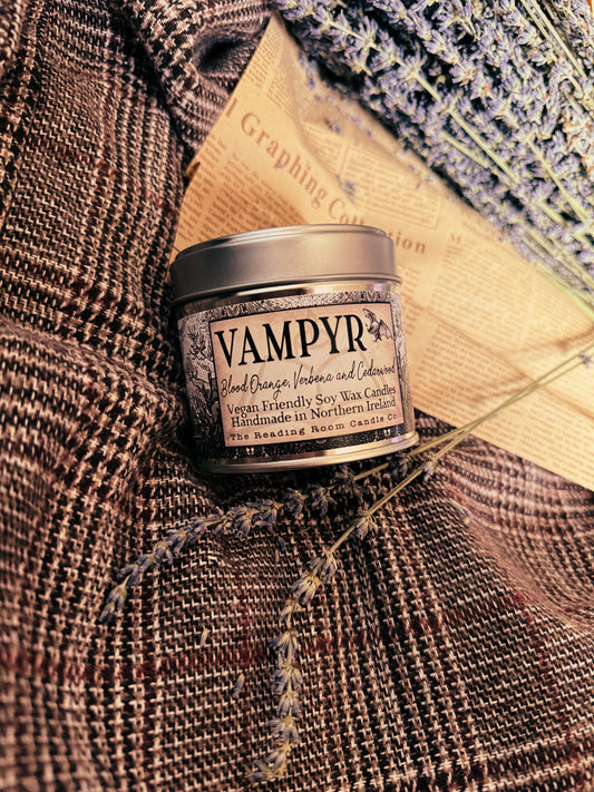 Vampyr- Scented Soy Candle - Blood Orange, Verbena and Cedarwood